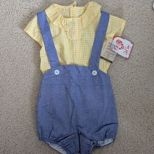 Del Sur Yellow and Blue Kids Outfits Size 12 M